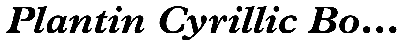 Plantin Cyrillic Bold Italic